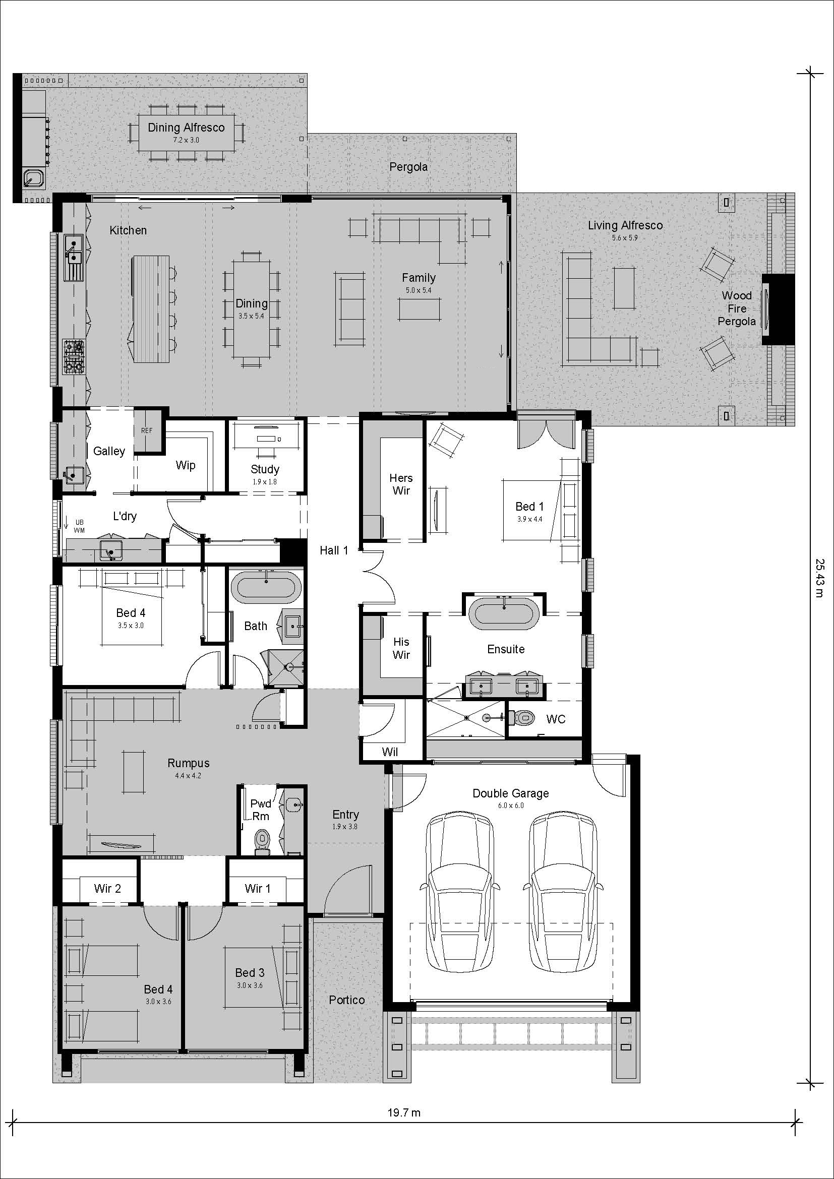 A floorplan drawing